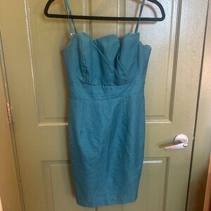 Teal Strapless Cocktail Dress